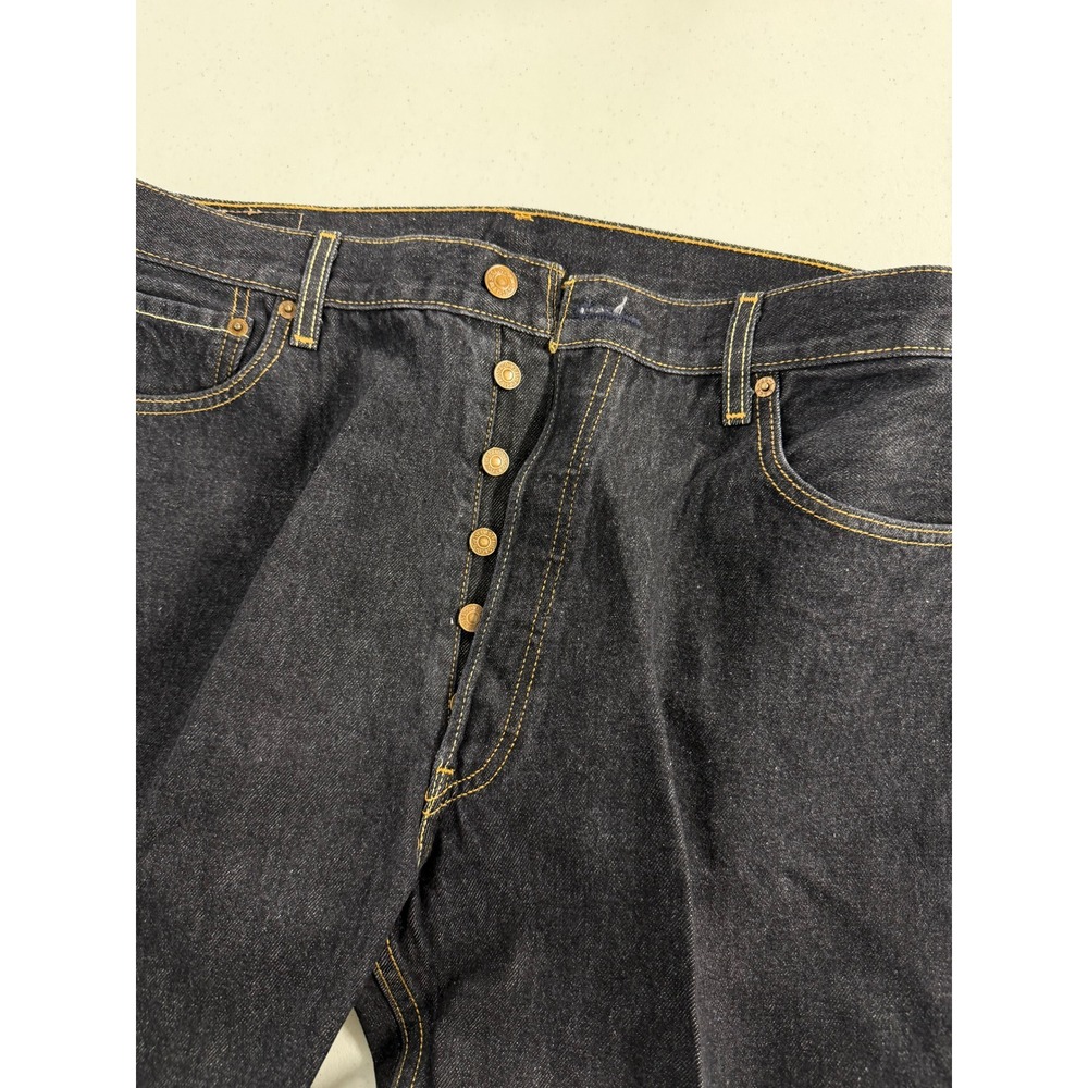 Levi's 501 Original Straight Fit Dark Wash Denim Jeans Men's Size 38x36 - Picture 4 of 13